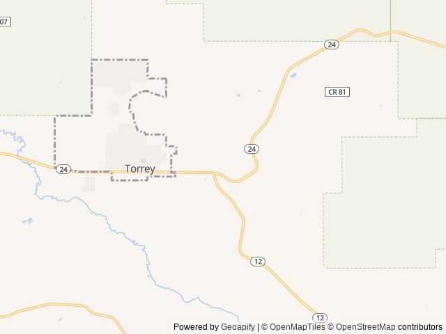 Map of Wonderland RV Park location at Torrey, UT, United States