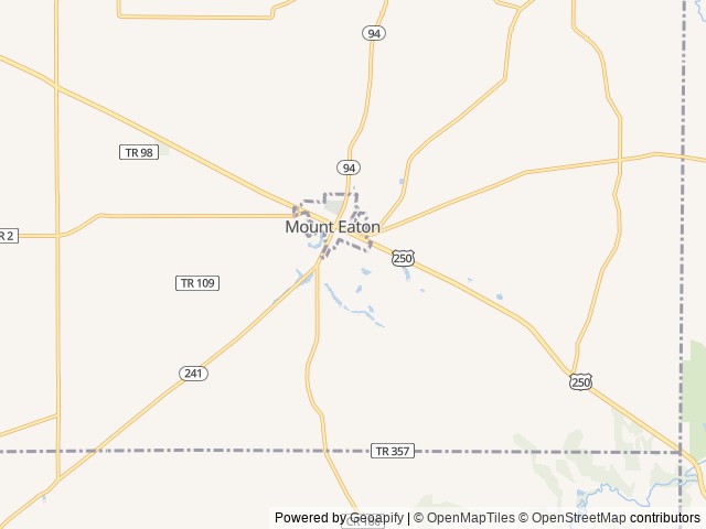 Map of Evergreen Park RV Resort location at Navarre, OH, United States