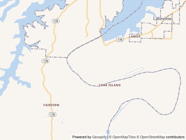 Map of Copper John's Resort location at Lakeview, AR, United States