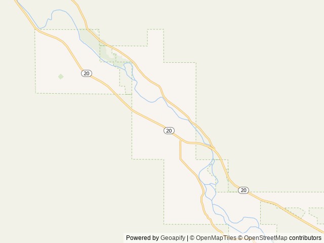 Map of Rolling Huts location at Winthrop, WA, United States
