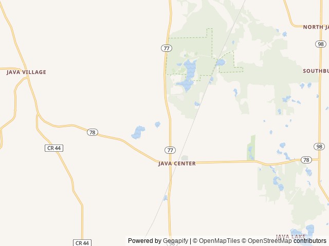 Map of Beaver Meadow Family Campground location at Java Center, NY, United States