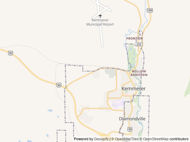 Map for 2019 Heartland Wilderness 2775RB near Kemmerer, UT