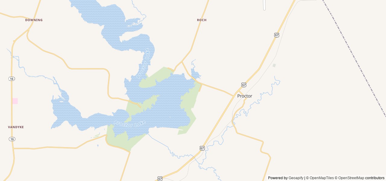 Map of Sowell Creek location at Comanche, TX, United States