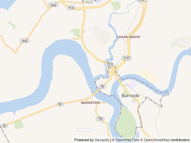 Map of Waitsboro Campground location at Somerset, KY, United States