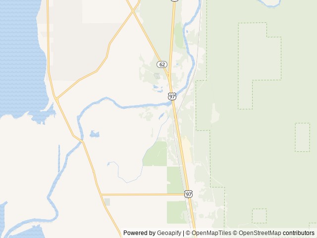 Map of Waterwheel RV Park and Campground location at Chiloquin, OR, United States