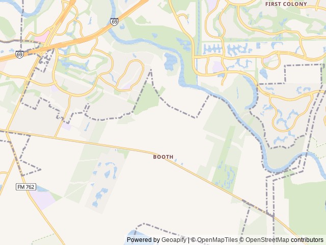 Map of Riverbend RV Park location at Richmond, TX, United States
