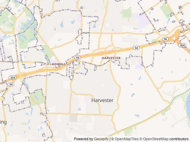 Map for Adkerson’s vacation pad near Saint Charles, MO