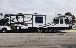 43 Toy Hauler with 4 bunks in the 18 foot garage!