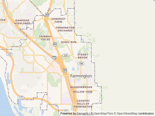 Map for 2018 Tiffin Wayfarer TW near Farmington, UT