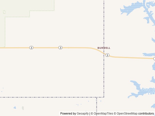 Map of Pine Creek Hideaway Cabins & RV Resort location at Ringold, OK, United States
