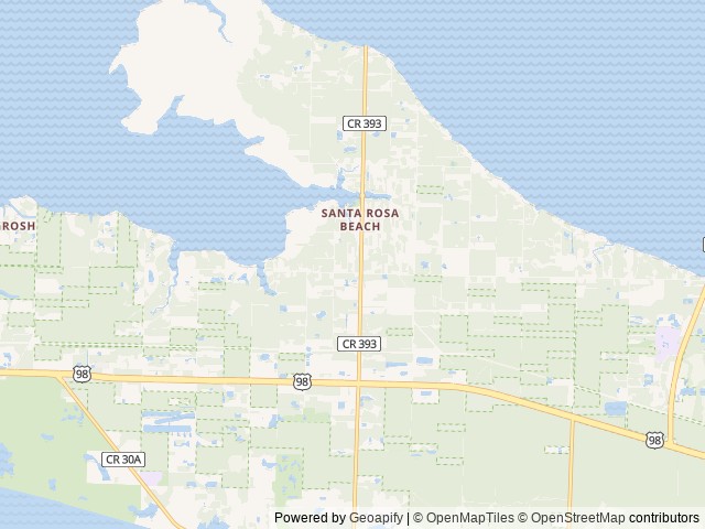 Map of 30A Luxury RV Resort location at Santa Rosa Beach, FL, United States