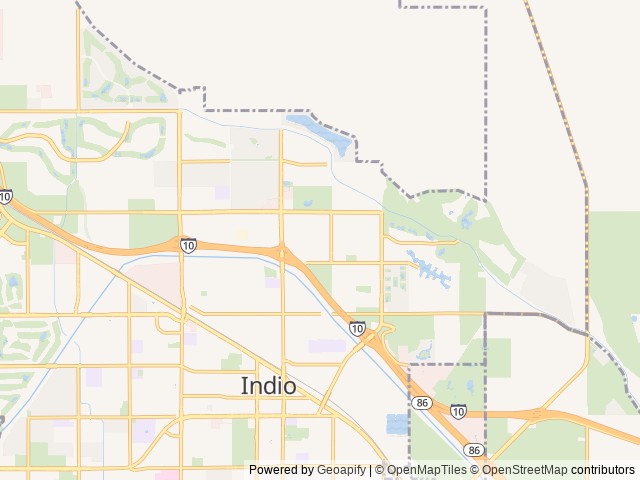 Map for 2022 Genesis Supreme Vortex 2414 Prime near Indio, CA