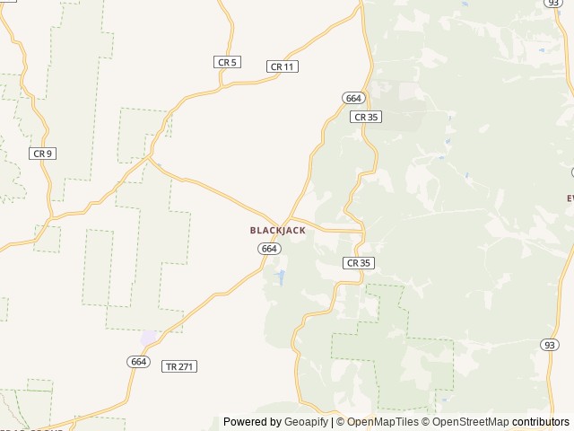 Map of Hocking Hills KOA location at New Marshfield, OH, United States