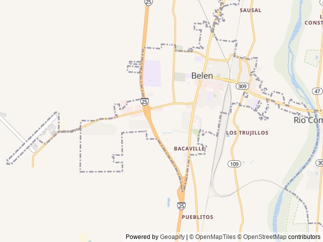 Map of Love's RV Hookup-Belen NM 726 location at Belen, NM, United States