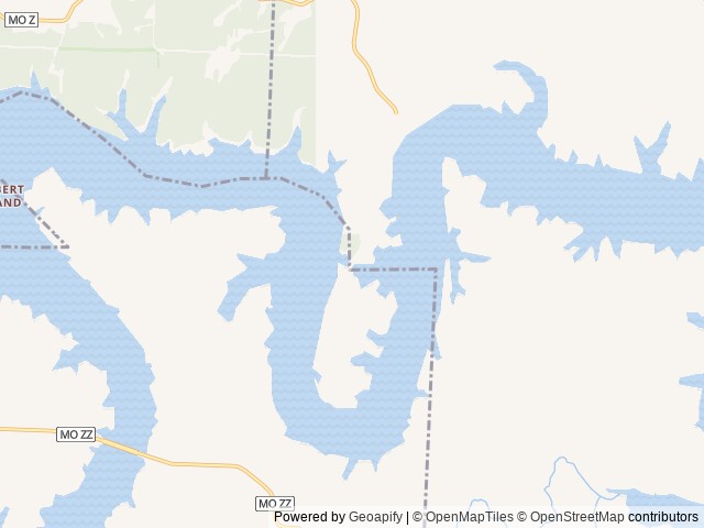 Map of Berry Bend location at Warsaw, MO, United States