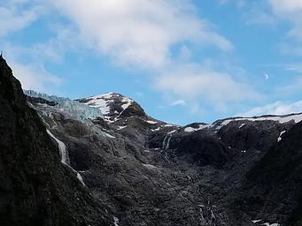 View of Denver Glacier from the Denver Glacier Trail (trail starts at Denver Caboose Cabin)