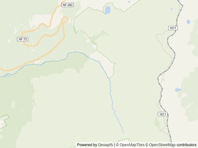 Map of Peavy Cabin location at North Powder, OR, United States