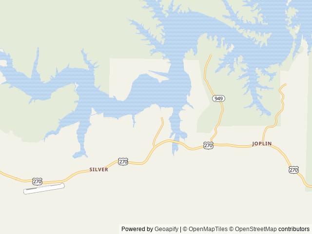 Map of Denby Point location at Mt. Ida, AR, United States