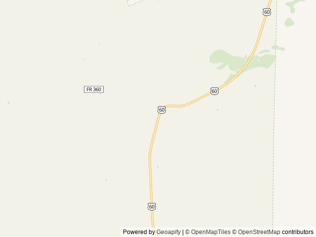 Map of Timber Camp Recreation Area and Group Campgrounds location at Globe, AZ, United States