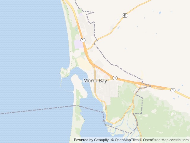 Map of Cypress Morro Bay RV & Mh Park location at Morro Bay, CA, United States