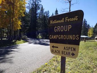 Black Bear Group Campground: entrance sign