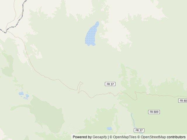 Map of Jefferson Creek location at Lake George, CO, United States