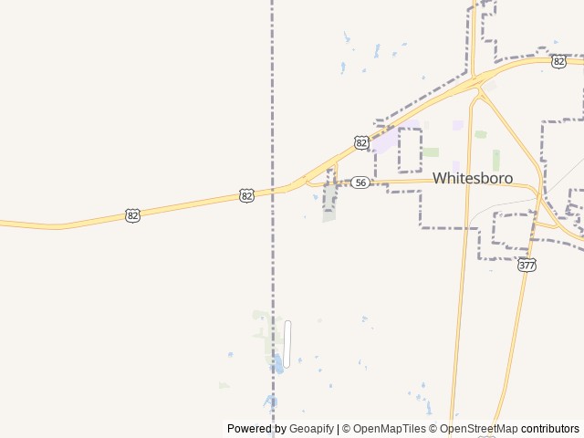 Map of Whitesboro RV Resort location at Whitesboro, TX, United States