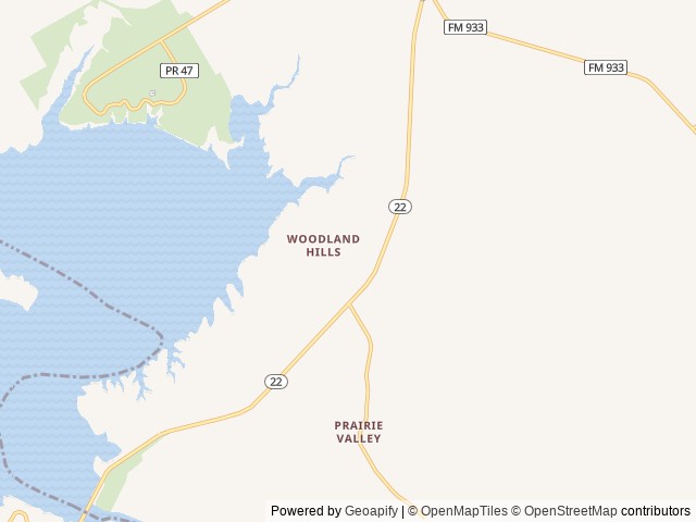 Map of Whitney Rose RV Park location at Whitney, TX, United States