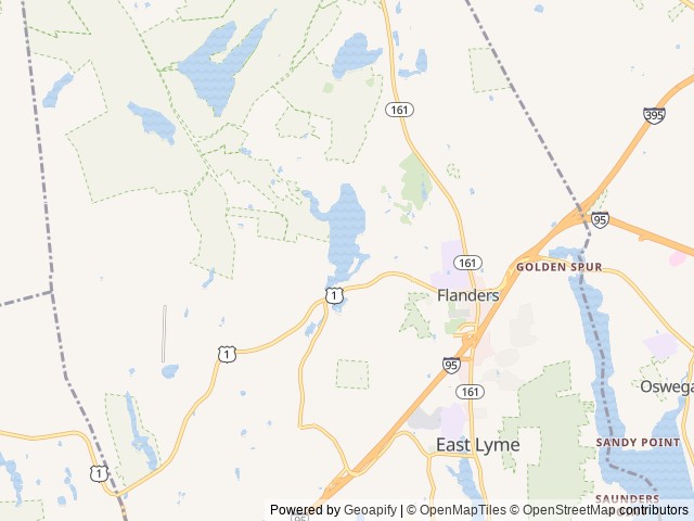 Map of The Island Campground & Cottages location at East Lyme, CT, United States