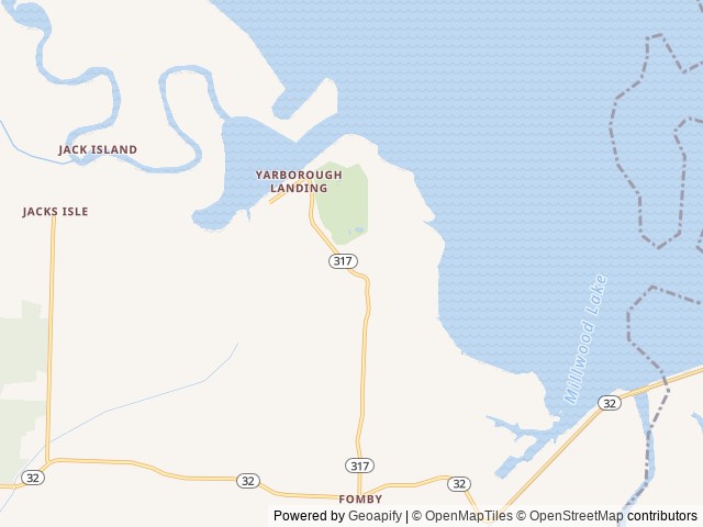 Map of Millwood Golf and RV Resort location at Ashdown, AR, United States