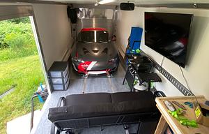 2021 Stealth 8.5x28 Race Car Hauler with room to sleep.