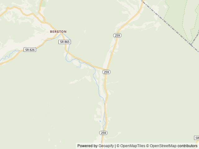 Map of River's Edge Campground location at Bergton, VA, United States