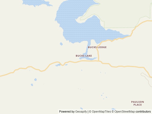 Map of Bucks Lake Camp location at Bucks Lake, CA, United States