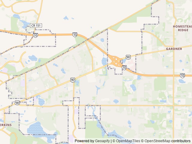 Map of Tallahassee RV Park location at Tallahassee, FL, United States