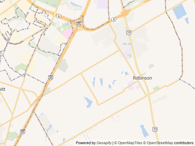Map of Flat Creek Farms Resort location at Mount Calm, TX, United States