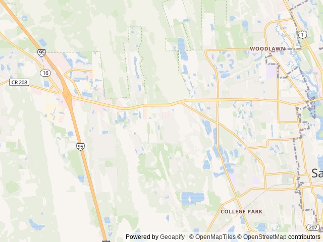 Map of Smiling Gator RV Park location at St. Augustine, FL, United States