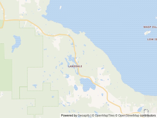 Map of Lakedale location at Friday Harbor, WA, United States