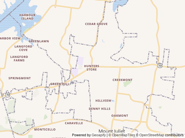 Map for America's #1 Travel Trailer near Mt. Juliet, TN