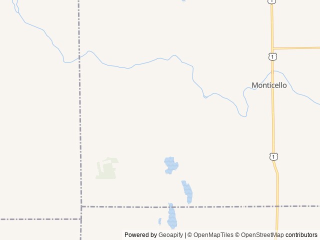 Map of Wilderness Pines Campground location at Monticello, ME, United States