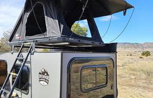 Off-Grid Teardrop Trailer Camper with Rooftop Tent