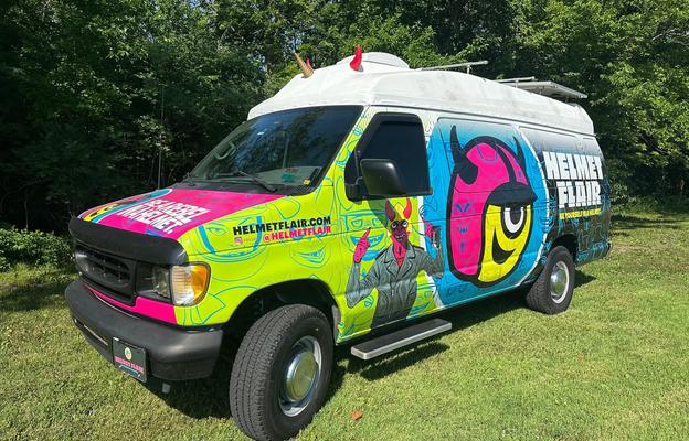 Custom van build out: Unique wrap; diesel heater