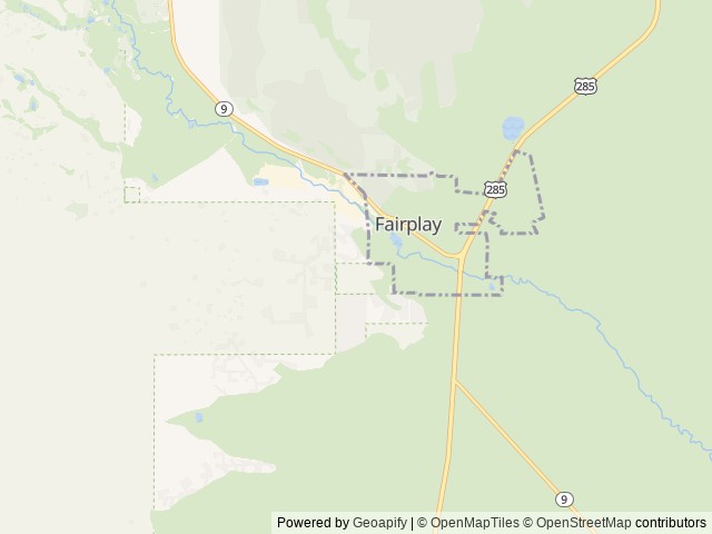 Map for La Casita near Fairplay, CO
