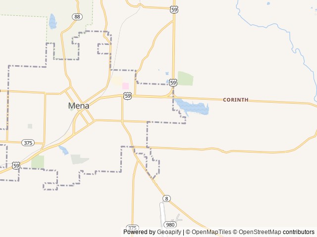 Map of Ouachita Wilde location at Mena, AR, United States