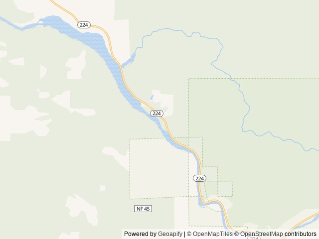 Map of Promontory Park Campground location at Estacada, OR, United States