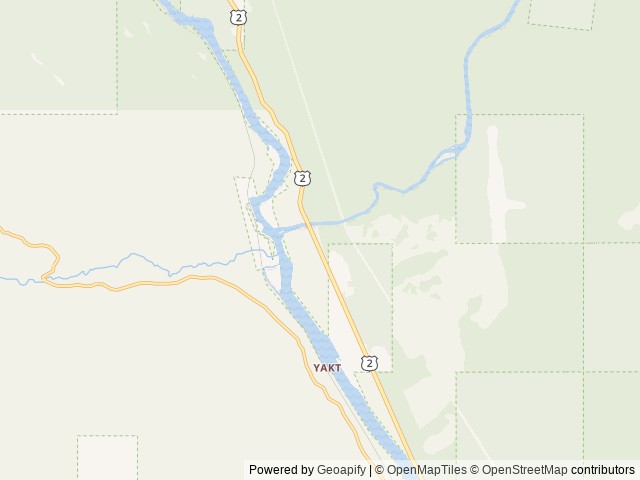 Map of Yaak River Campground (MT) location at Troy, MT, United States