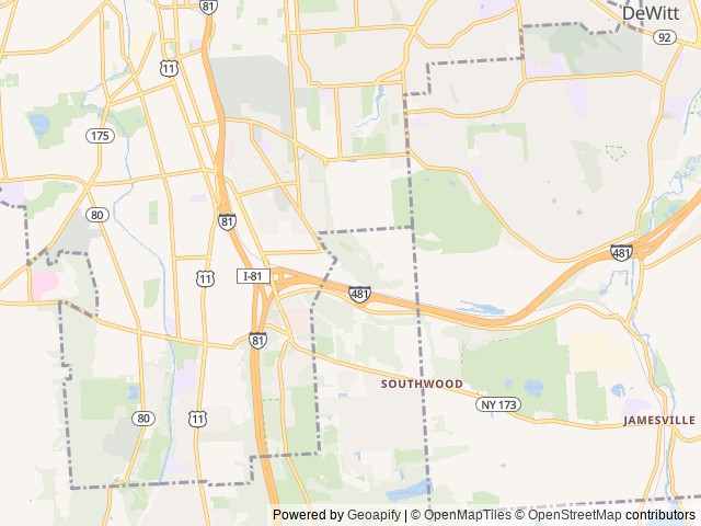 Map for The Runaway Retreat near Syracuse, NY
