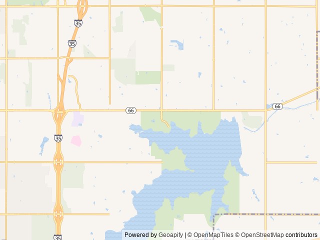 Map of Central State Park location at Edmond, OK, United States