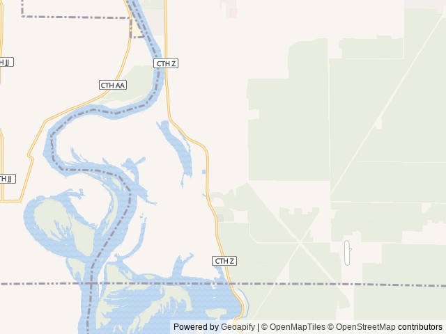 Map of Lakeside Fire Campground & Waterpark location at Nekoosa, WI, United States