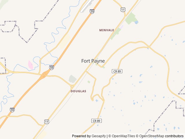 Map for 2015 Palomino Puma 26-RLSS near Fort Payne, AL