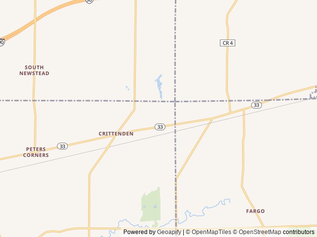Map of Sleepy Hollow Lake location at Akron, NY, United States